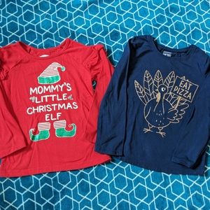 Holiday Graphic Tops Bundle Girls Size 3T